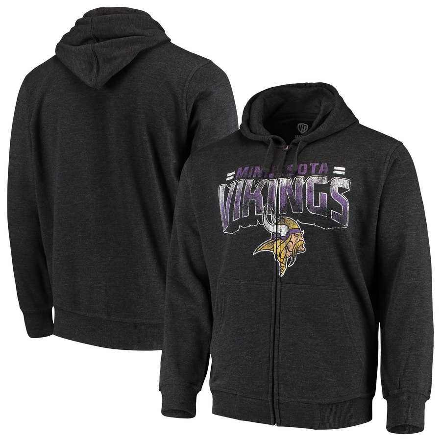 Men's Minnesota Vikings G III Sports by Carl Banks Perfect Season Full Zip Hoodie Charcoal,We sell and wholesale Men's Minnesota Vikings G III Sports by Carl Banks Perfect Season Full Zip Hoodie Charcoal on line form chian!